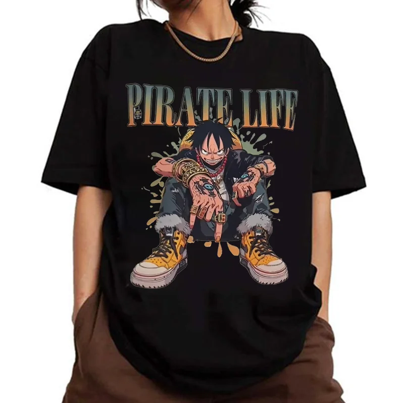 Unisex Luff Pirate Life Printed Oversized T-shirts