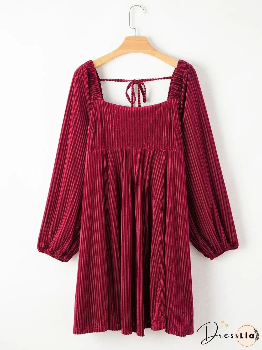 Square Neckline Mini Dress