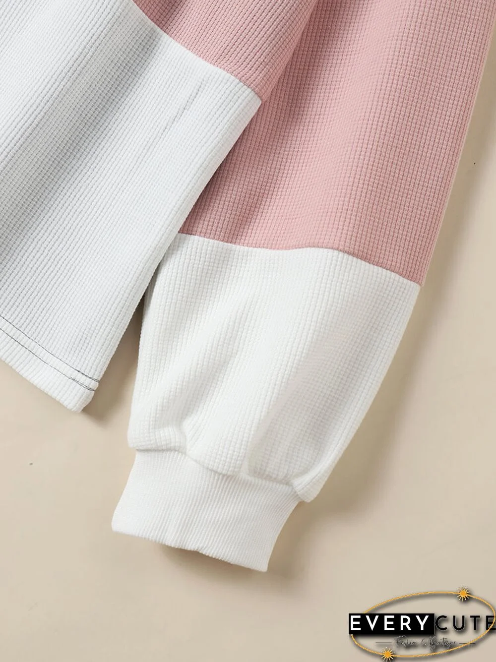 Color Block Dropped Shoulder Long Sleeve Loose Sweatshirt