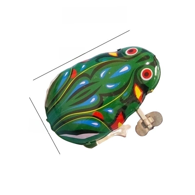Classic Tin Frog Clockwork Baby Toy