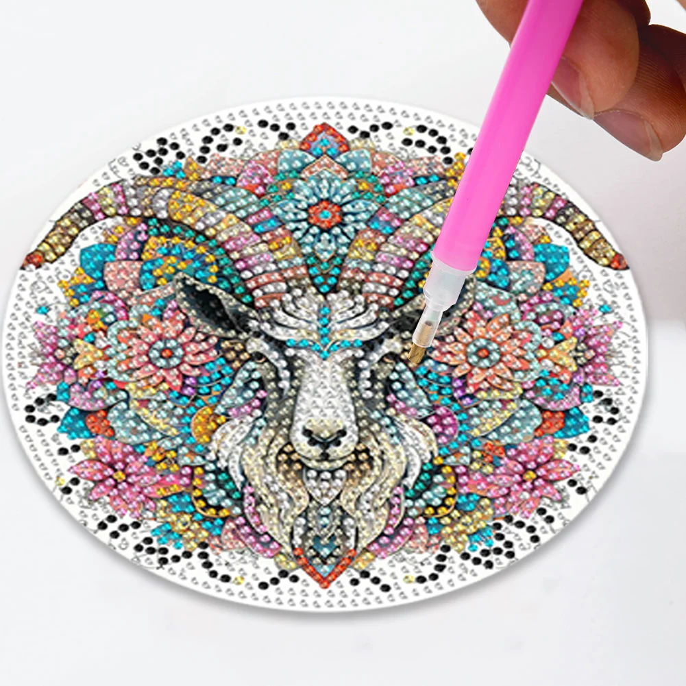 4Pcs Acrylic Mandala and Animal DIY Diamond Dot Kits Diamond Crafts Projects