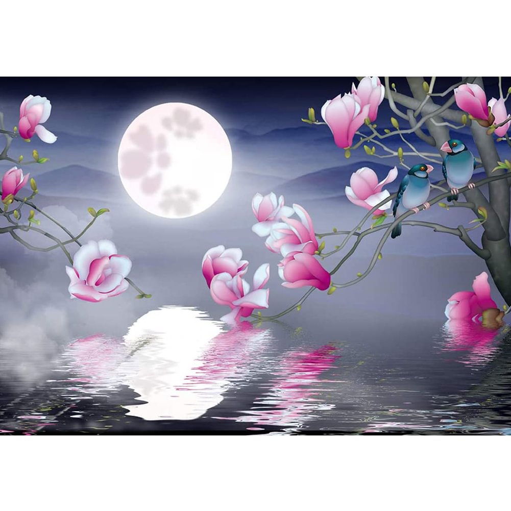 Diamond Painting - Full Round - Magnolia Flower(40*30cm)