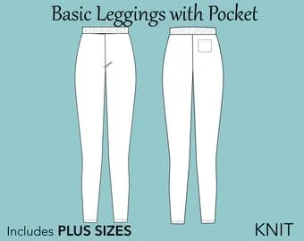 pornhint Pornhint Women's Leggings Block PDF Sewing Pattern XS-6X- plus size leggings pdf, women pants, women pants pattern, leggings sewing pattern