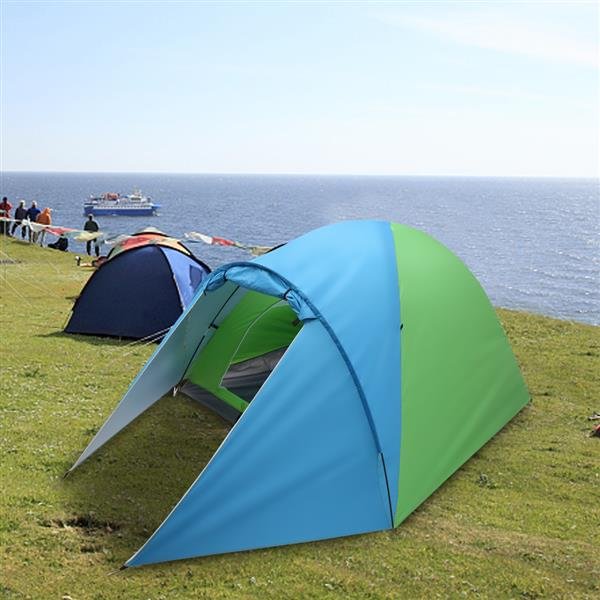 4-Person Double Layer Family Camping Tent