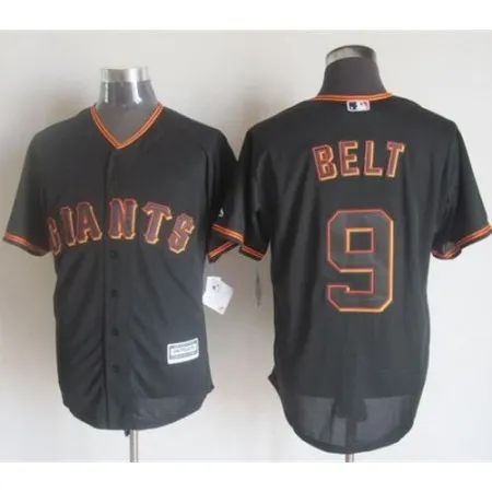 Giants #9 Brandon Belt Black New Cool Base Stitched MLB Jersey