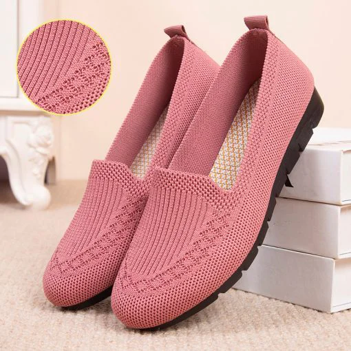Casual Shoes Women’s Mesh Breathable Slip on Flat Shoes Ladies Loafers