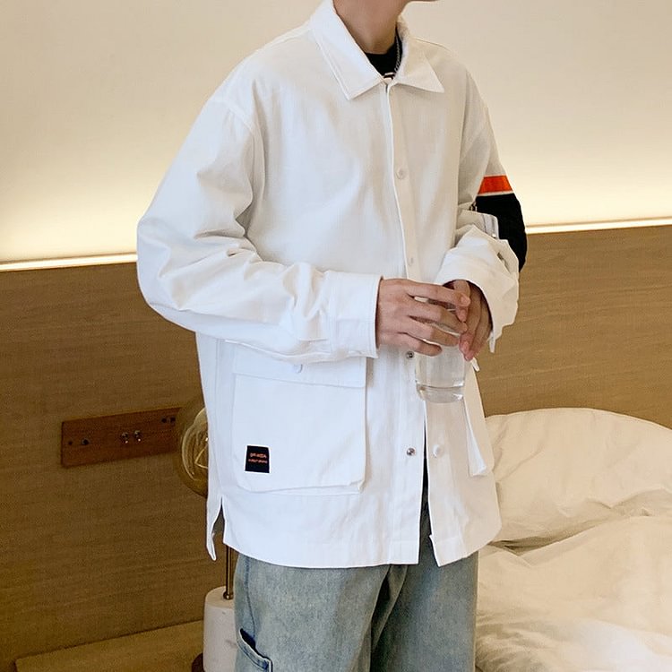 Men's Spring and Autumn Large Size Retro Sports Jacket Baggy Coat Men's Casual Jacket Men Jacket