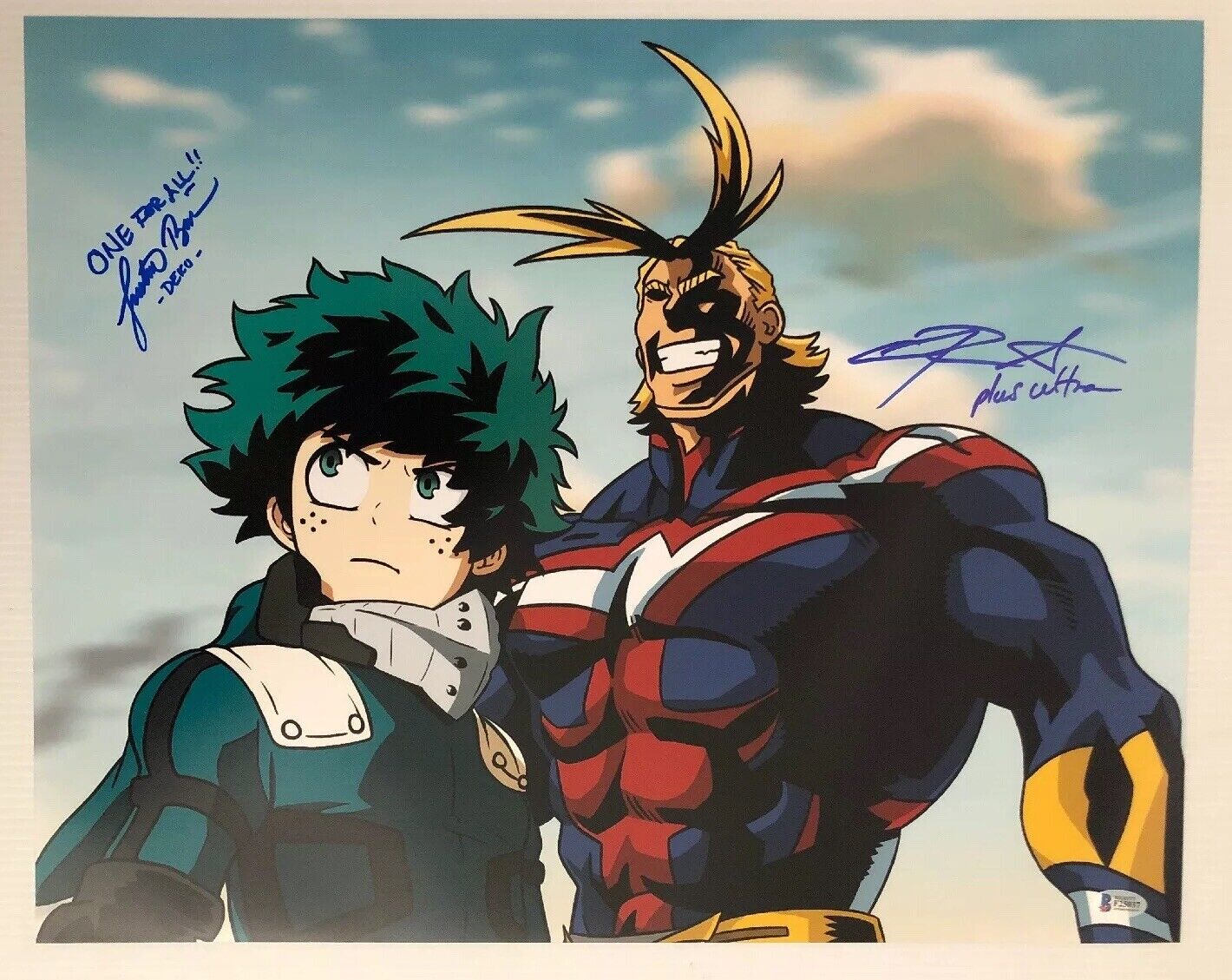 Chris Sabat Justin Briner SIGNED 16x20 Photo Poster painting My Hero Academia BECKETT COA