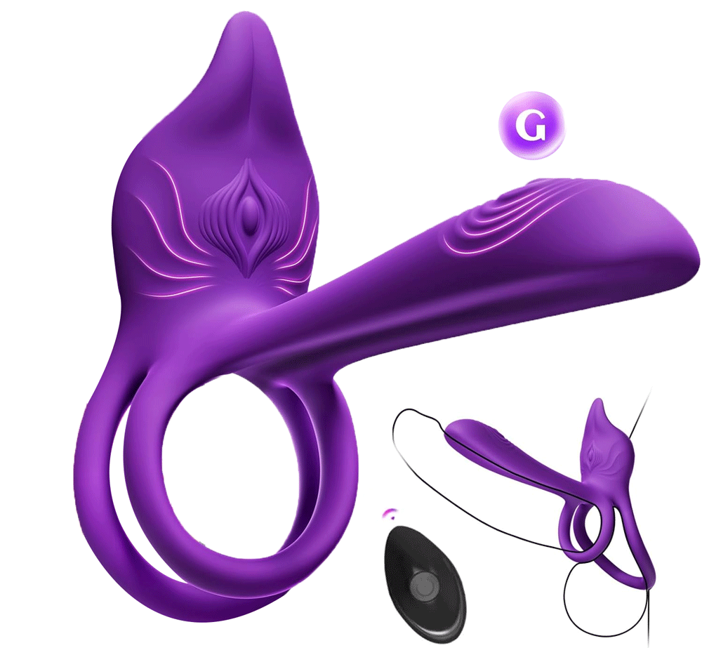 Flexo - Ultimate Vibration Cock Ring with Remote Control for G-Spot and Clitoral Stimulation By Rose Toy