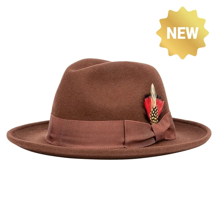 Home Prefer Elegant Fedora Hat &ndash; Classic Panama Style Dress Hat for Men & Women