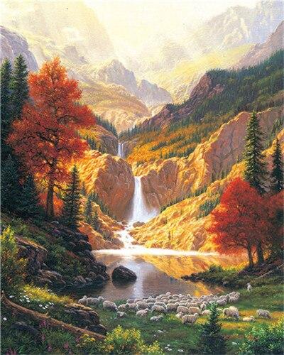 

Old Mountain in October – Paint By Numbers - 40*50CM, 501 Original
