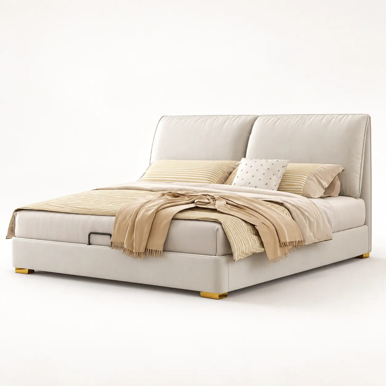 Elephant Ear Upholstered Bed