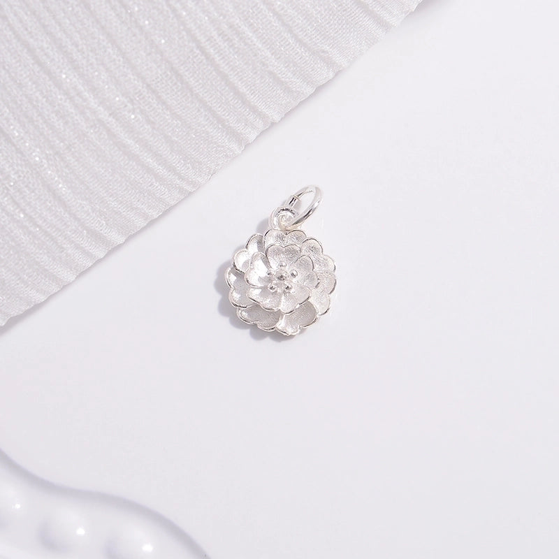 1 Piece 11.5*7.2mm 925 Sterling Silver 18K Gold Plated Petal Lotus Carp Pendant Jewelry Accessories