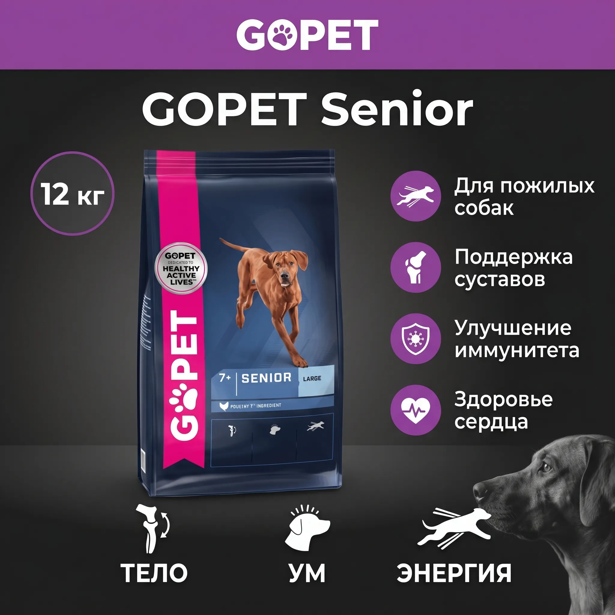 GOPET&reg; сухой корм для взрослых собак