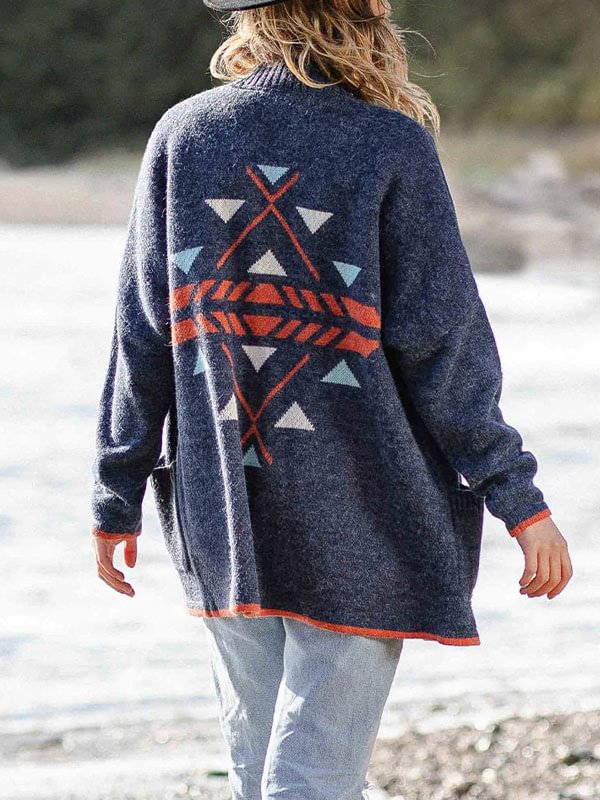 Simple warm casual outdoor ladies sweater cardigan