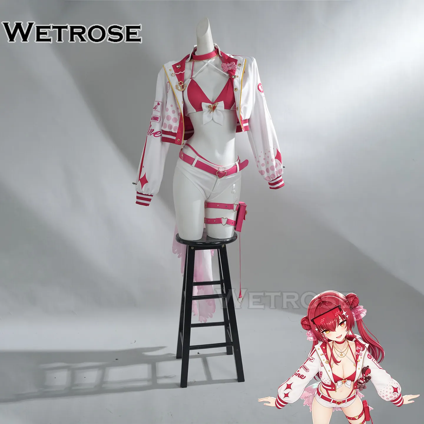 [Wetrose] Pre-Order Hololive JP Vtuber Houshou Marine 7th Anniversary Swimsuit Cosplay Costume宝鐘マリン７周年3D新水着コスプレ
