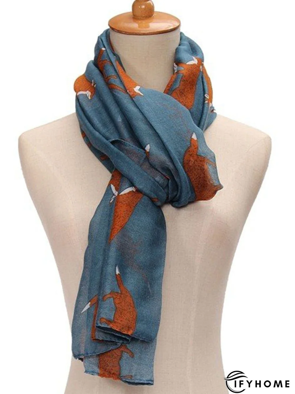 Spring Women's Fashion Fox Print Soft Women Scarf | IFYHOME