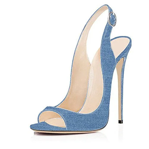 12CM High Heels Gradient Stiletto Shoes Court Shoes Peep Toe Pumps Suede Shoes