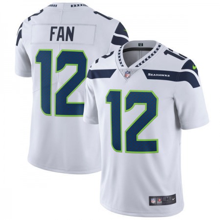 Men's Seattle Seahawks #12 Fan  White Vapor Untouchable Limited Stitched NFL Jersey