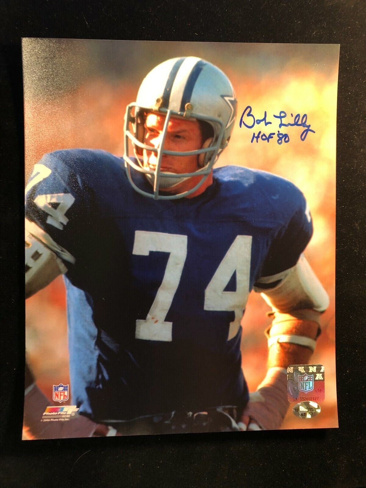 Bob Lilly Signed HOF 80 Autographed Photo Poster painting - COA - Dallas Cowboys