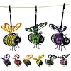 Painted Iron Bee Sculpture Metal Insect Garden Hanging Ornament