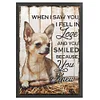Vintage Chihuahua Poster-11CT Stamped Cross Stitch 40*60cm(Big Size)