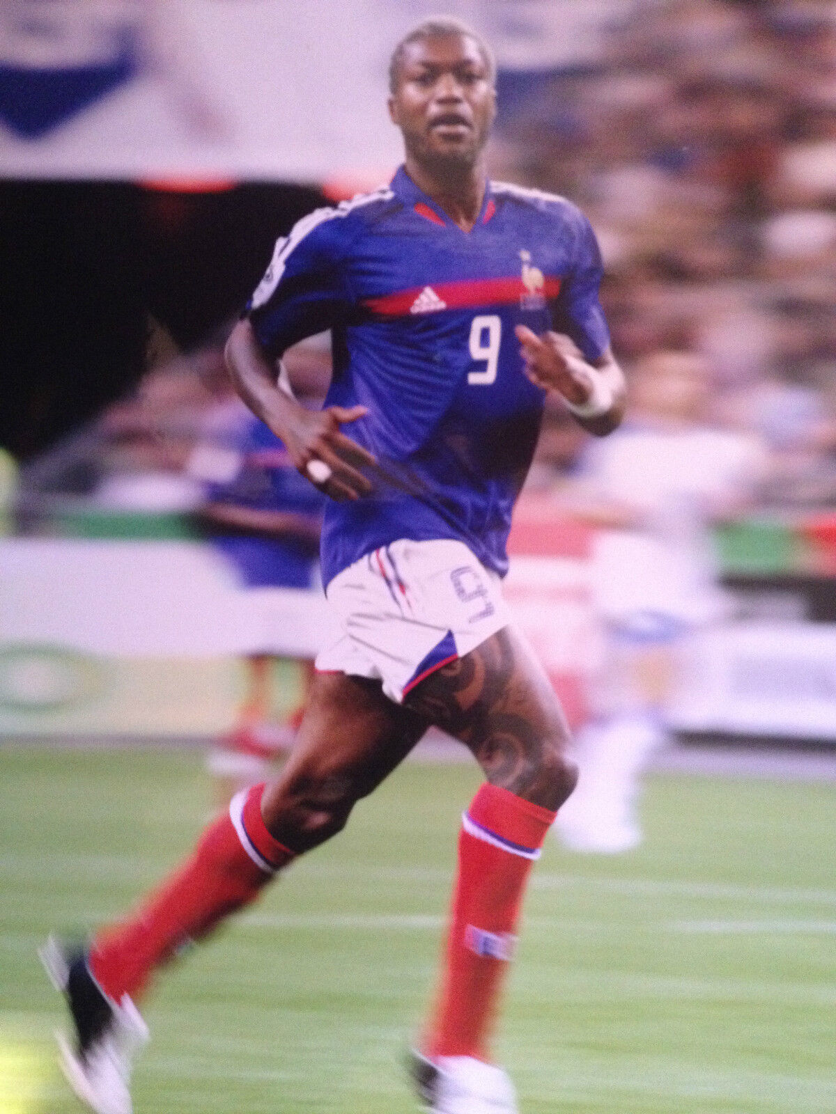 DJIBRIL CISSE - FRENCH INTERNATIONAL FOOTBALLER - SUPERB COLOUR Photo Poster paintingGRAPH