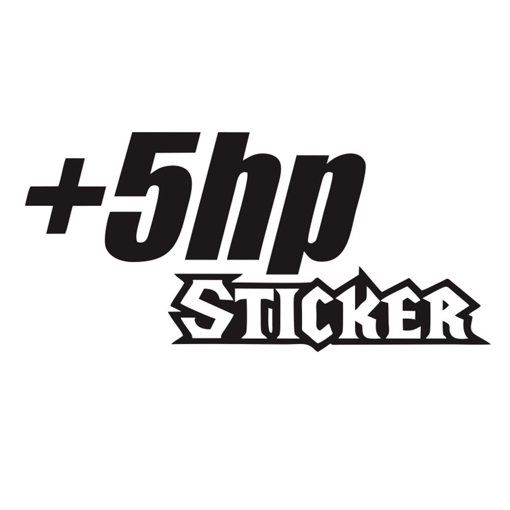 

+5hp STICKER Funny Vinyl Car Stickers Rear Window Bumper Decals (Black), 501 Original