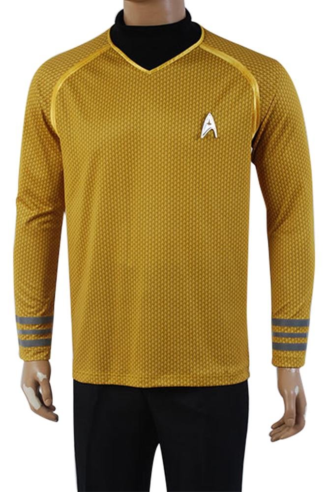 Star Trek Into Darkness Captain Spock Shirt Uniform Cosplay Costume Blue Yellow Red