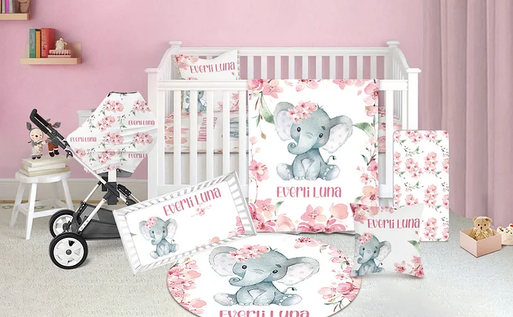 Personalized Baby Crib Bedding Set: Piece Custom Gift Zoo