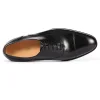 Handmade Mens Black Genuine Leather Oxford Dress Shoes