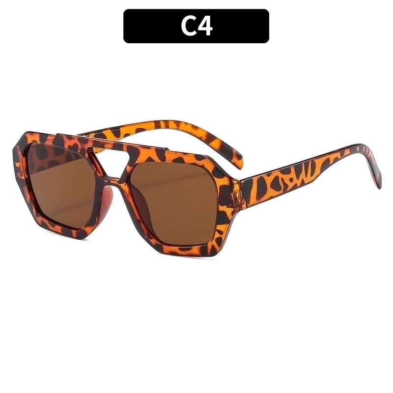 IG Style Retro Sports Geometric Leopard Pc Avaitor Full Frame Women’s Sunglasses