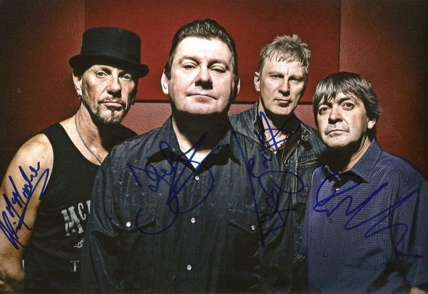 Stiff Little Fingers ENGLISH PUNK BAND autographs, In-Person signed Photo Poster painting