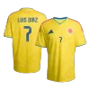 LUIS D&iacute;AZ #7 Colombia Home Soccer Jersey World Cup 2026