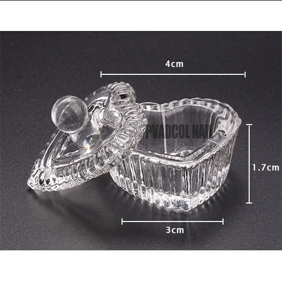 Crystal Dappen Dish Glass Liquid Powder Container Professional Glitter Pigment Holder Matte Design Cup Nail Manicure Equipment-Nail Inspo