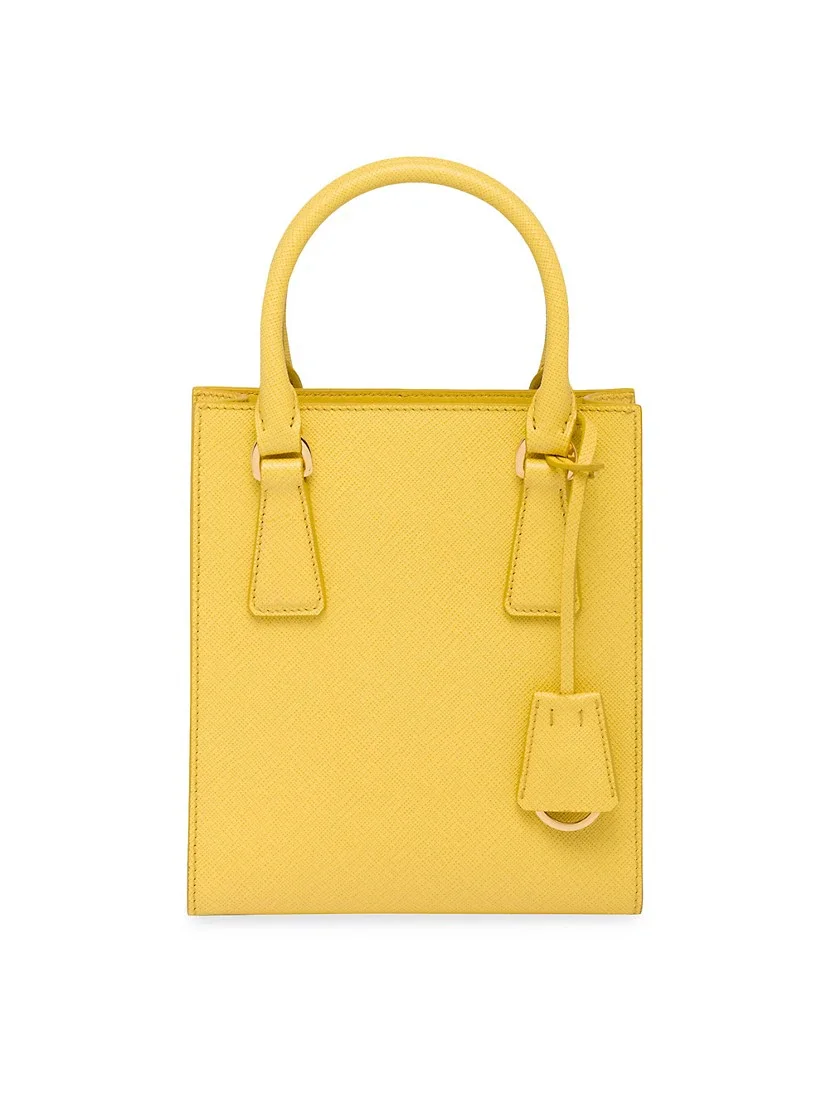 Prada Saffiano Leather Handbag yellow