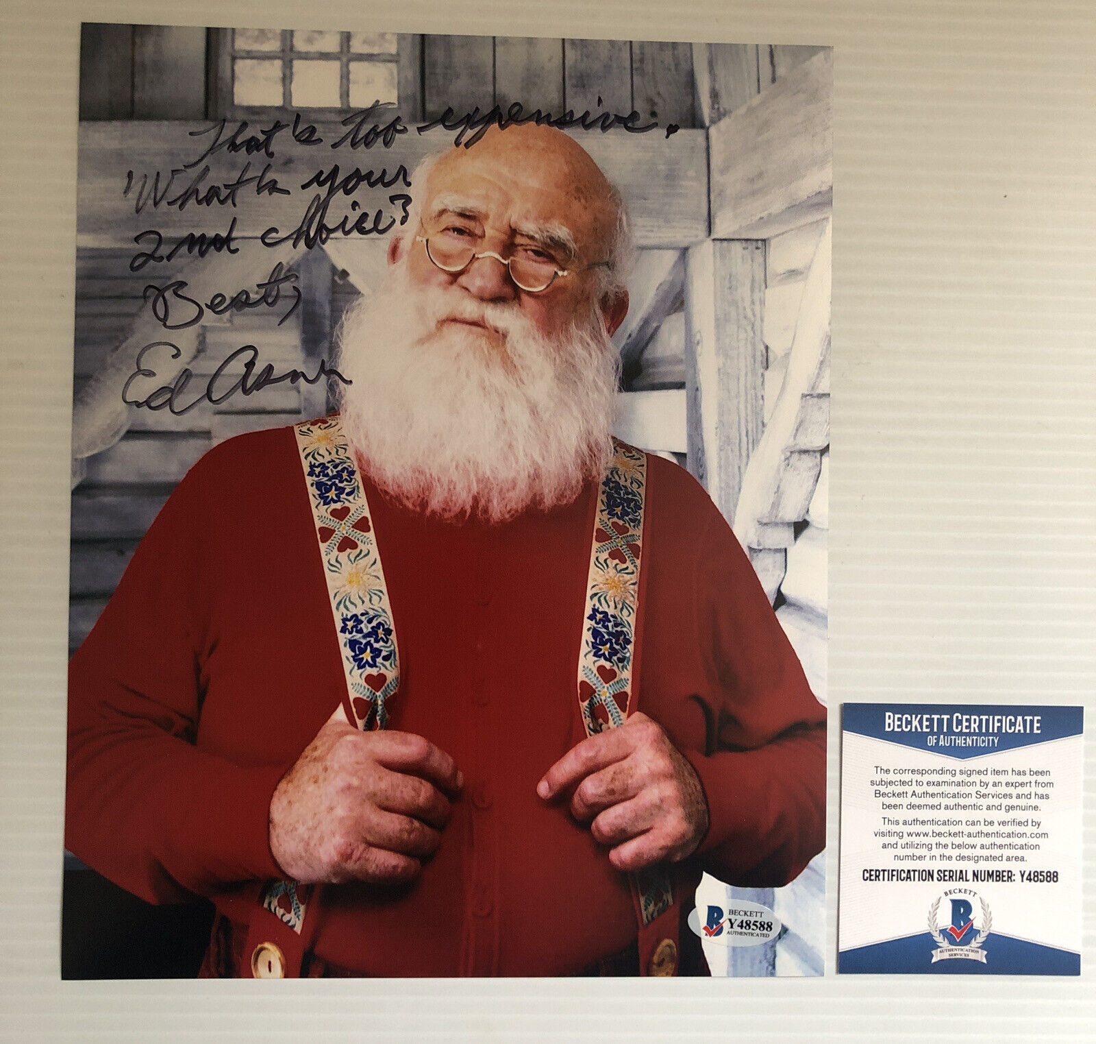 Ed Anser Signed Autographed 8x10 Photo Poster painting Elf Santa Beckett COA