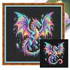 Crystal Dragon Colorful Neon Animals -14CT Stamped/Counted Cross Stitch 30*30cm tapestrymarket