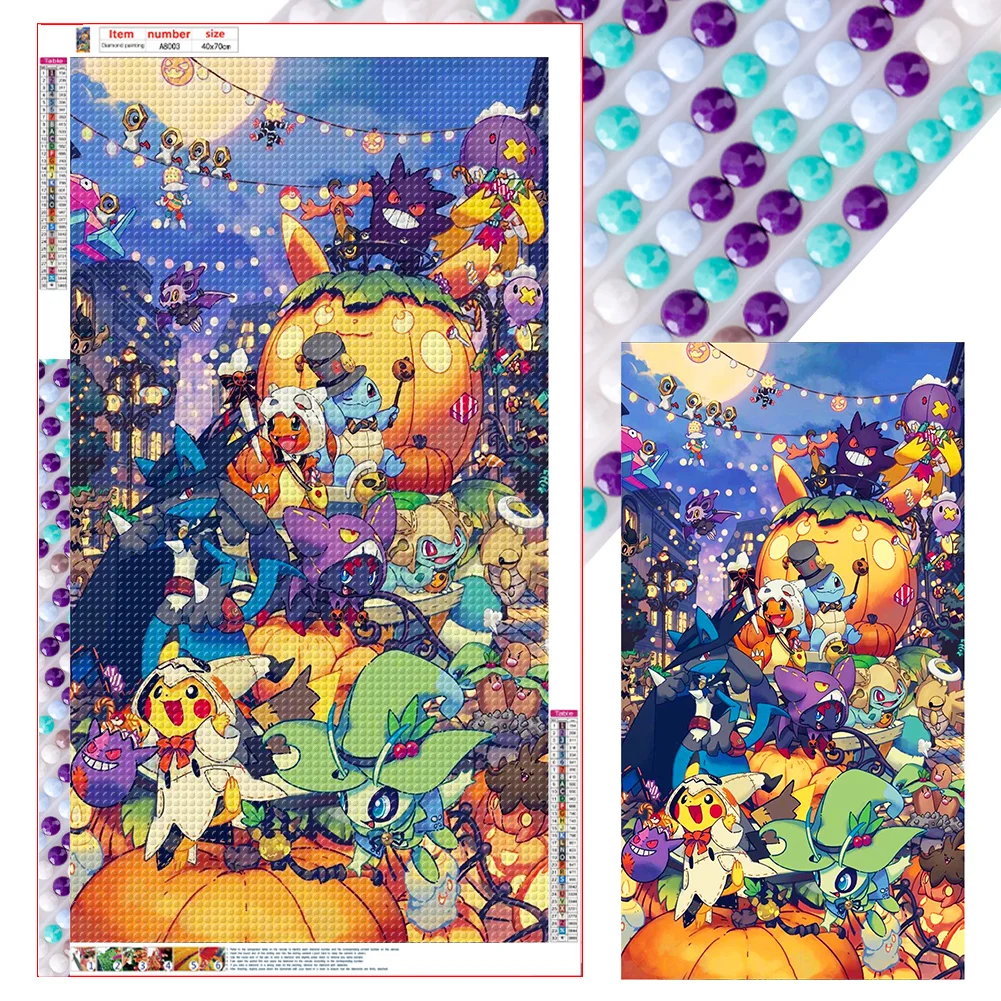 Halloween Park Pokémon 40*70cm(canvas) full round drill diamond painting