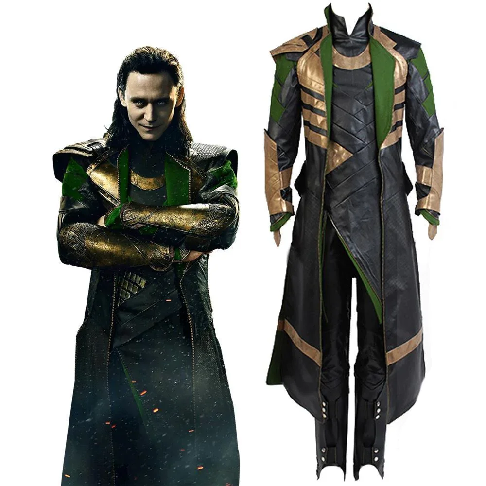 Movie Thor: The Dark World Loki Black Set Oitfits Cosplay Costume Halloween Carnival Suit
