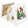5D DIY Partial Special Shaped Drill Diamond Painting Xmas Snowman With Frame Kit19.2x19.2cm