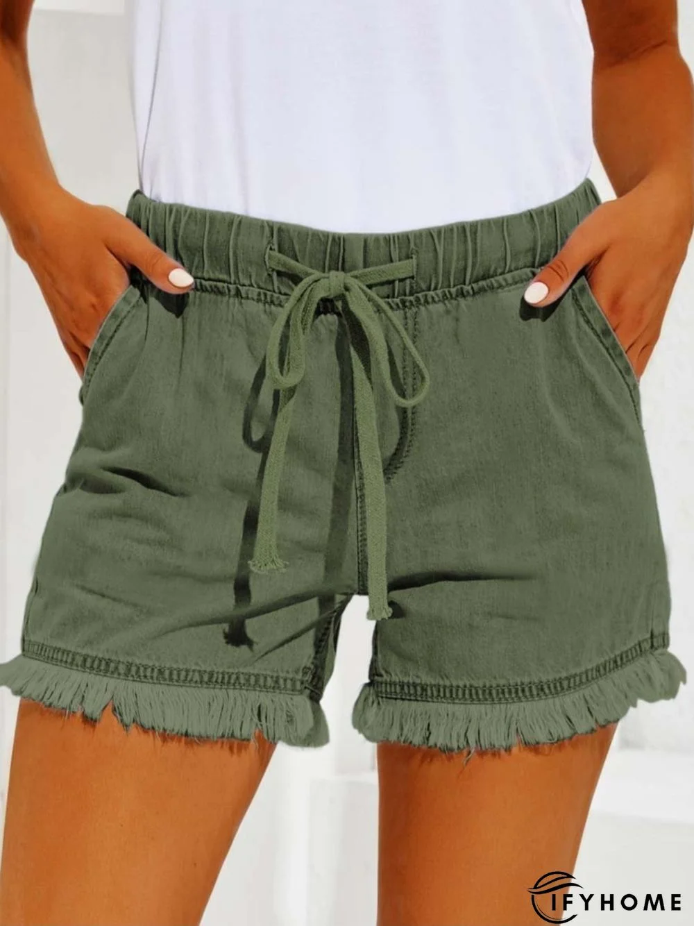 Casual Solid Pockets Shorts | IFYHOME