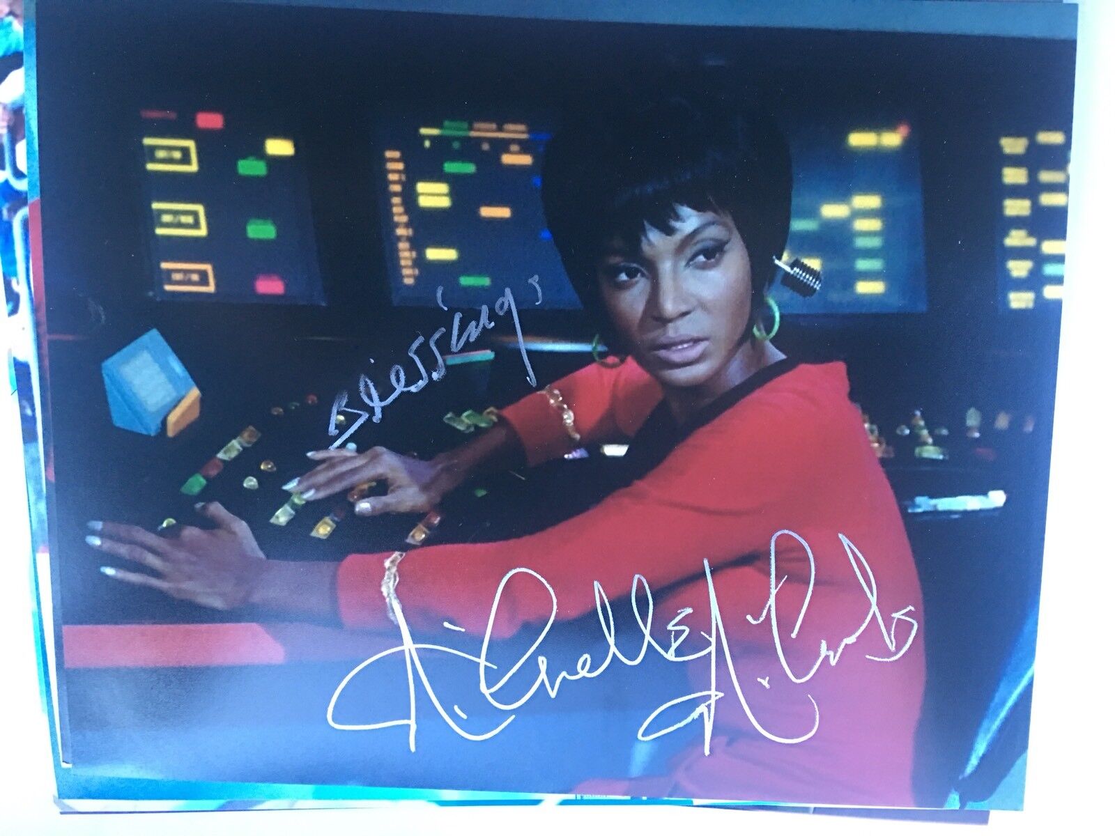 Nichelle Nichols Signed 8x10 Photo Poster painting Star Trek COA D3