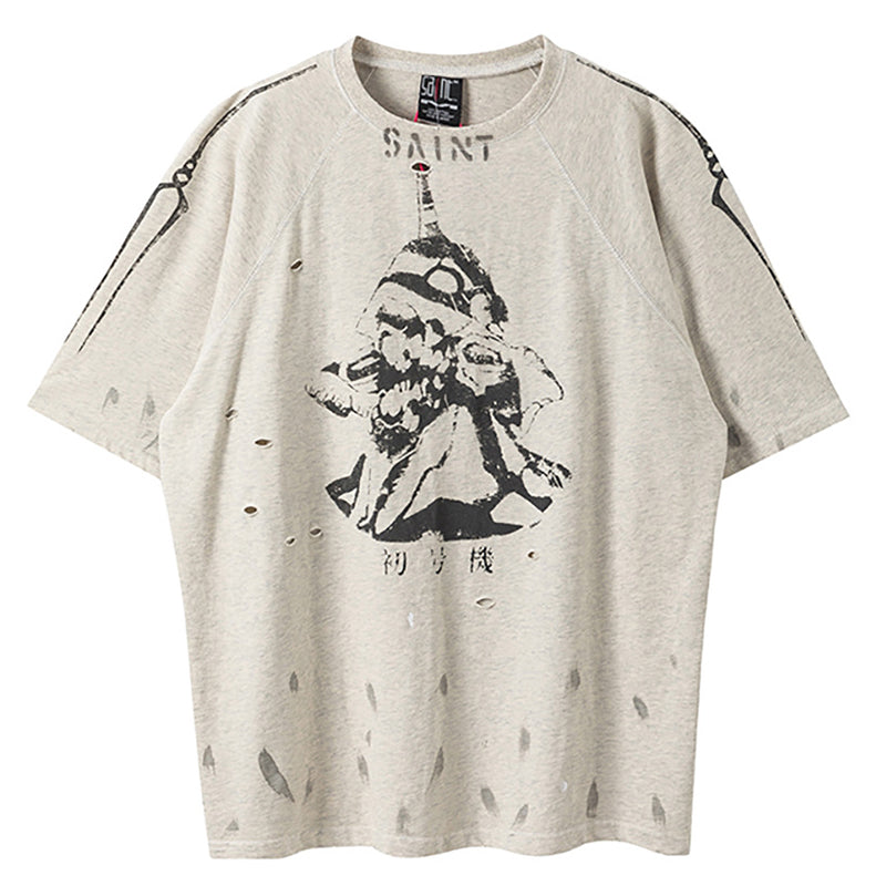 Saint  Washed Vintage Casual T-Shirts