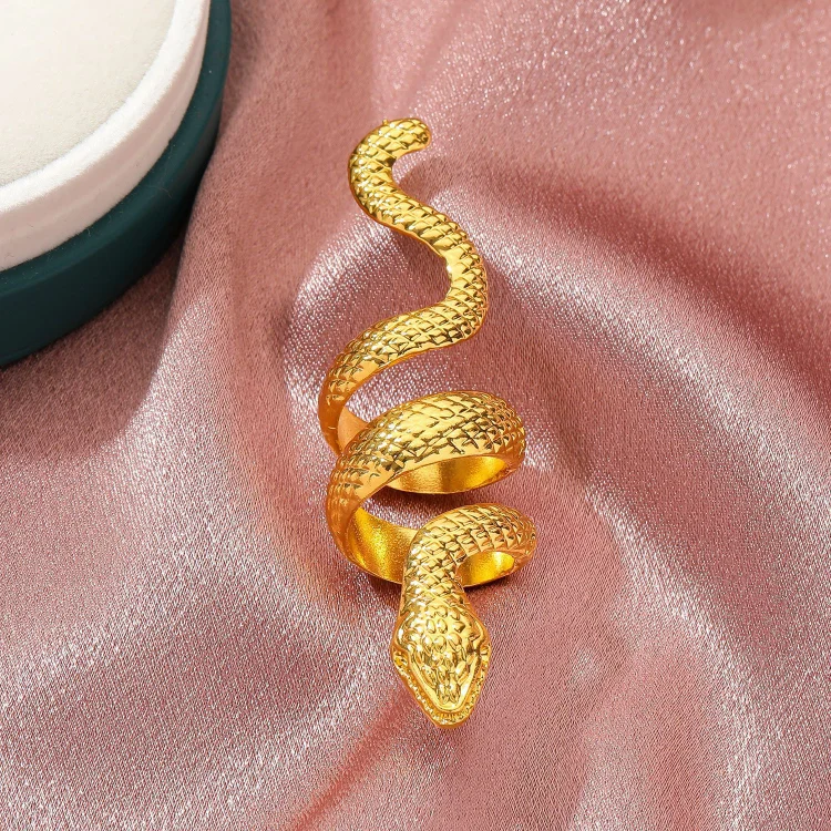 Ethnic Style Exaggerated Snake Alloy Ring