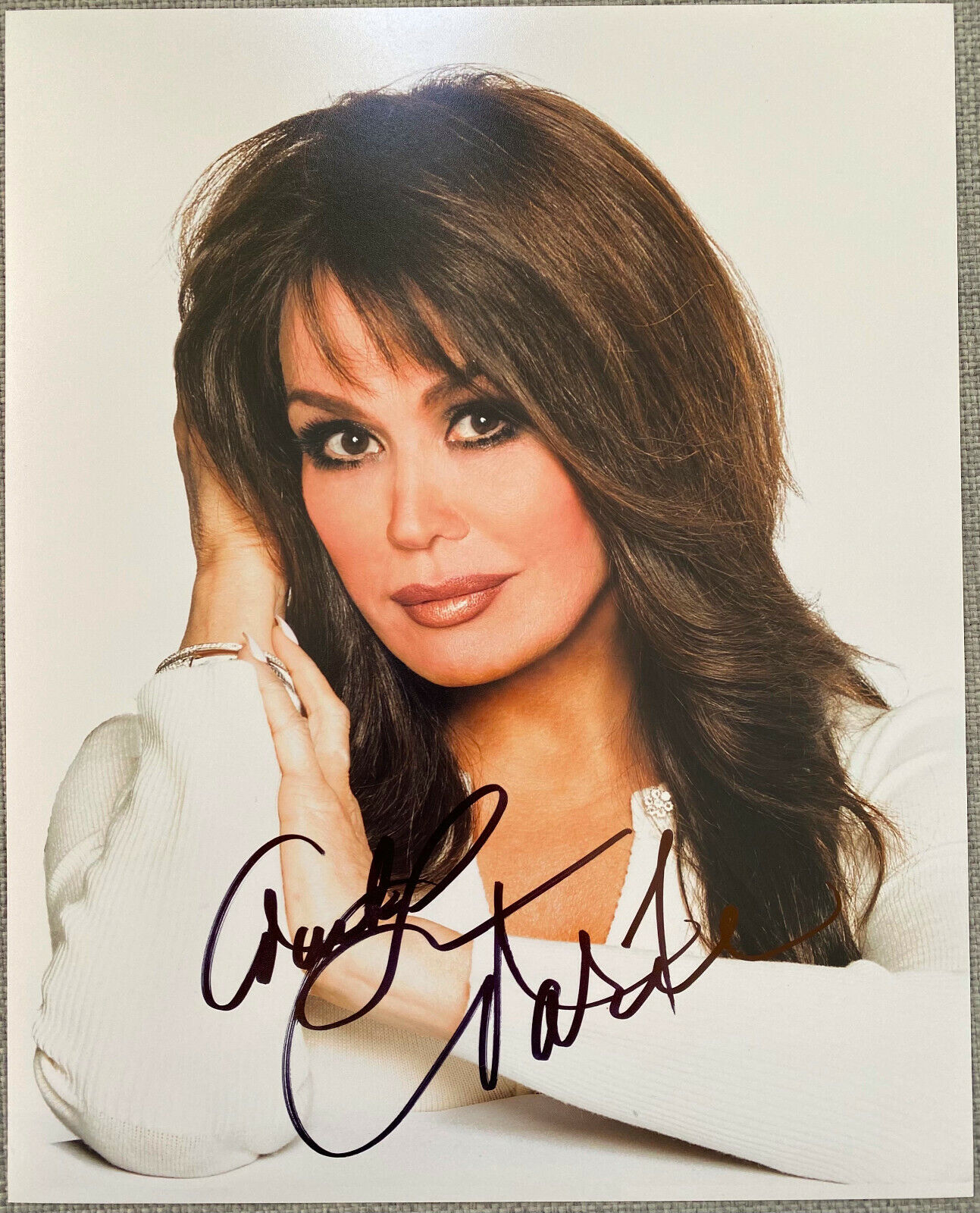 MARIE OSMOND SIGNED IN-PERSON COLOR 8X10 Photo Poster painting -- AUTHENTIC