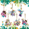 6pcs DIY Diamond Painting Animals Double-Sided Keychains
