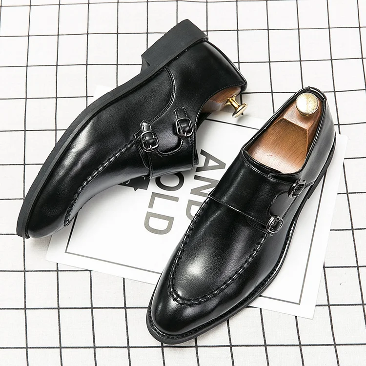 Demandernyc 2025 Monk Shoes Men Office Work Shoes Classic Comfortable Loafers Business Dress Shoes Moccasins Black Party Dress Wedding Shoes