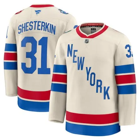 Men's New York Rangers #31 Igor Shesterkin  Beige 2026 NHL Winter Classic Premium Jersey