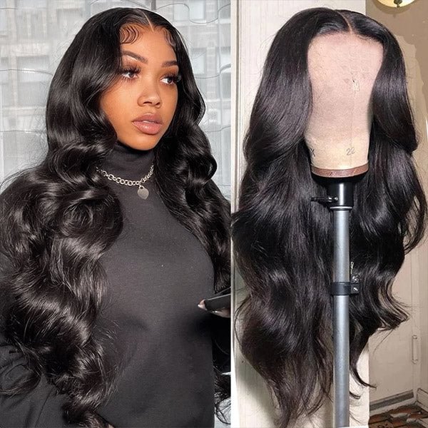 Uwigs 200% Density Body Wave 4x4 HD Lace Closure Glueless Wigs No Glue US Mall Lifes